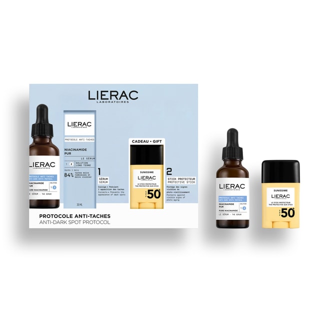 Set Serum Anti-Vlekken + Beschermende Stick SPF50+ Gratis